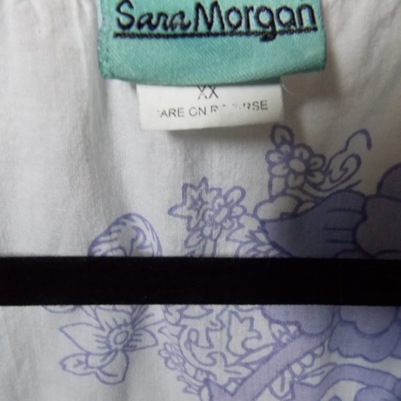 Sara Morgan XXL Women's Coastal Grandma 3/4' Sleeve Floral Top - Picture 7 of 8